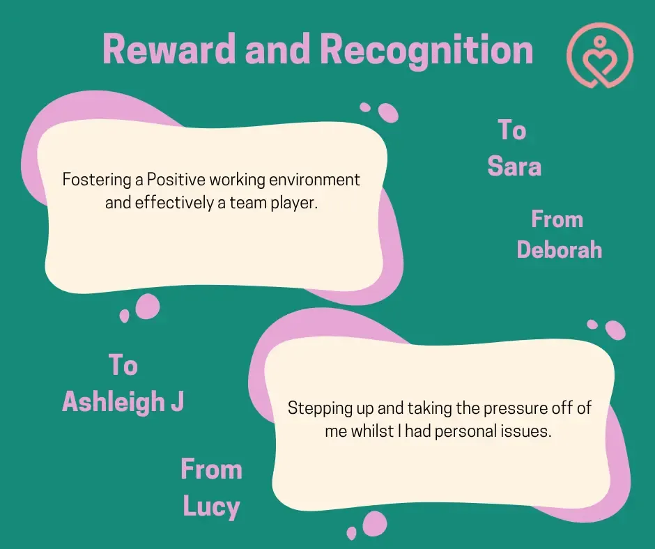 Reward & Recognition shout-outs from 9 April 2026