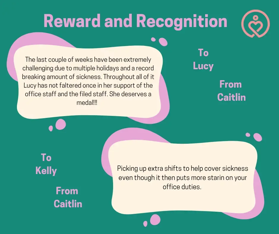 Reward & Recognition shout-outs from 11 June 2026