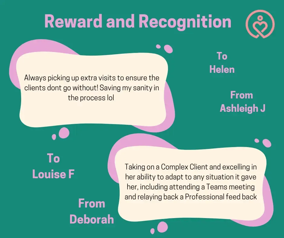 Reward & Recognition shout-outs from 9 April 2026