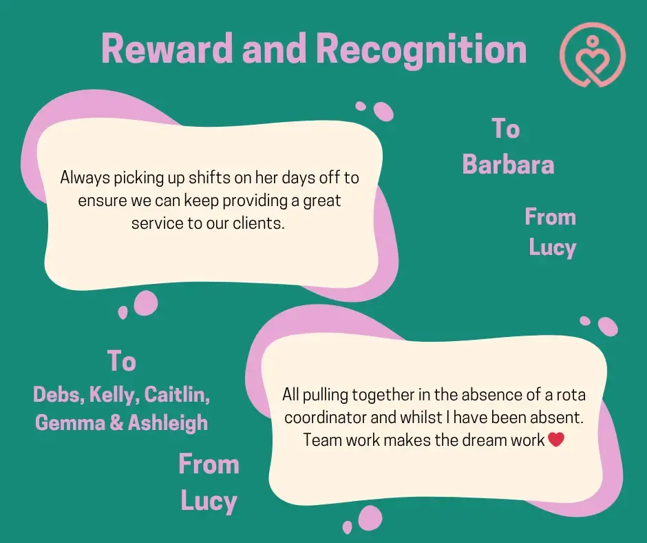 Reward & Recognition shout-outs from 9 April 2026
