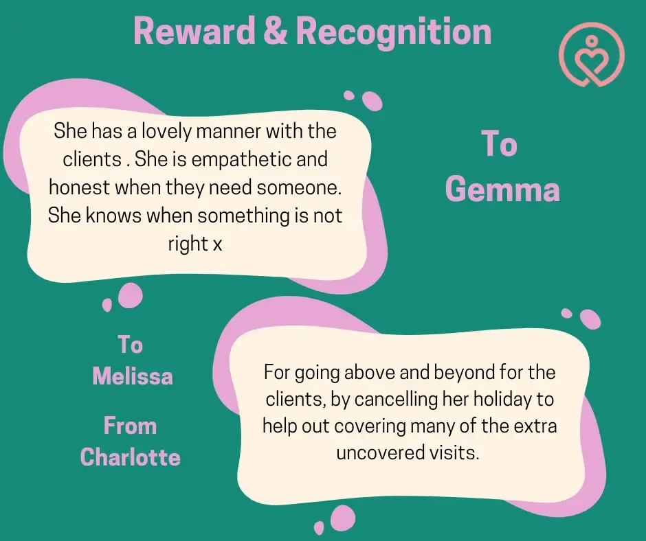 Reward & Recognition shout-outs from 23 December 2024