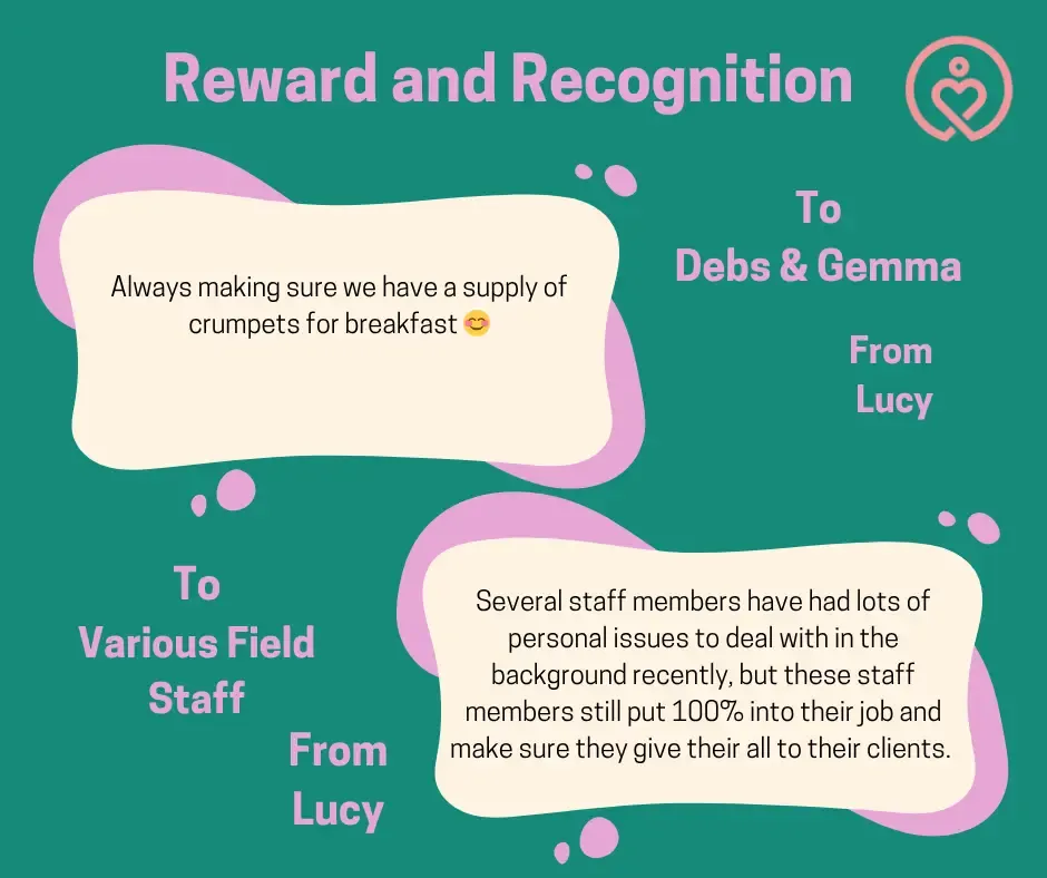 Reward & Recognition shout-outs from 9 April 2026