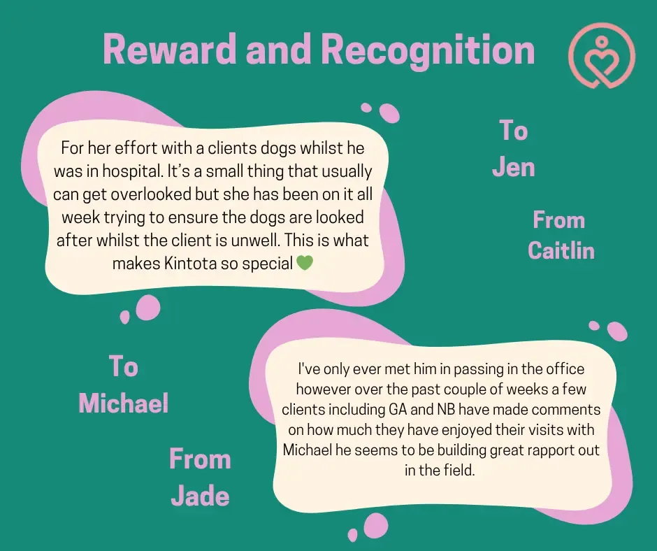 Reward & Recognition shout-outs from 13 April 2026