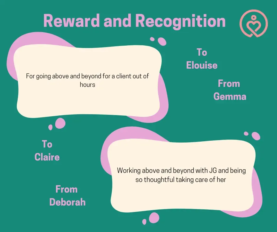 Reward & Recognition shout-outs from 10 August 2026