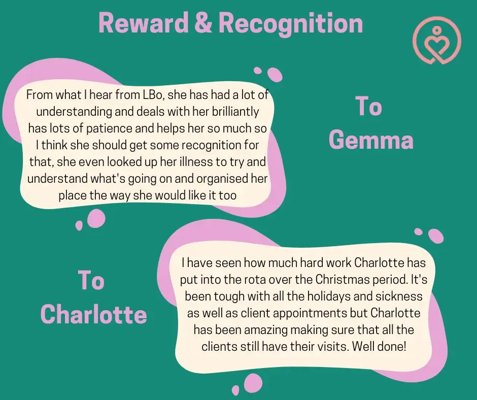 Reward & Recognition shout-outs from 23 December 2024